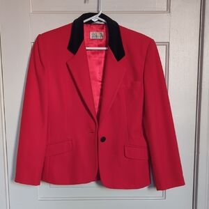 Liz Claiborne Red and Black Blazer